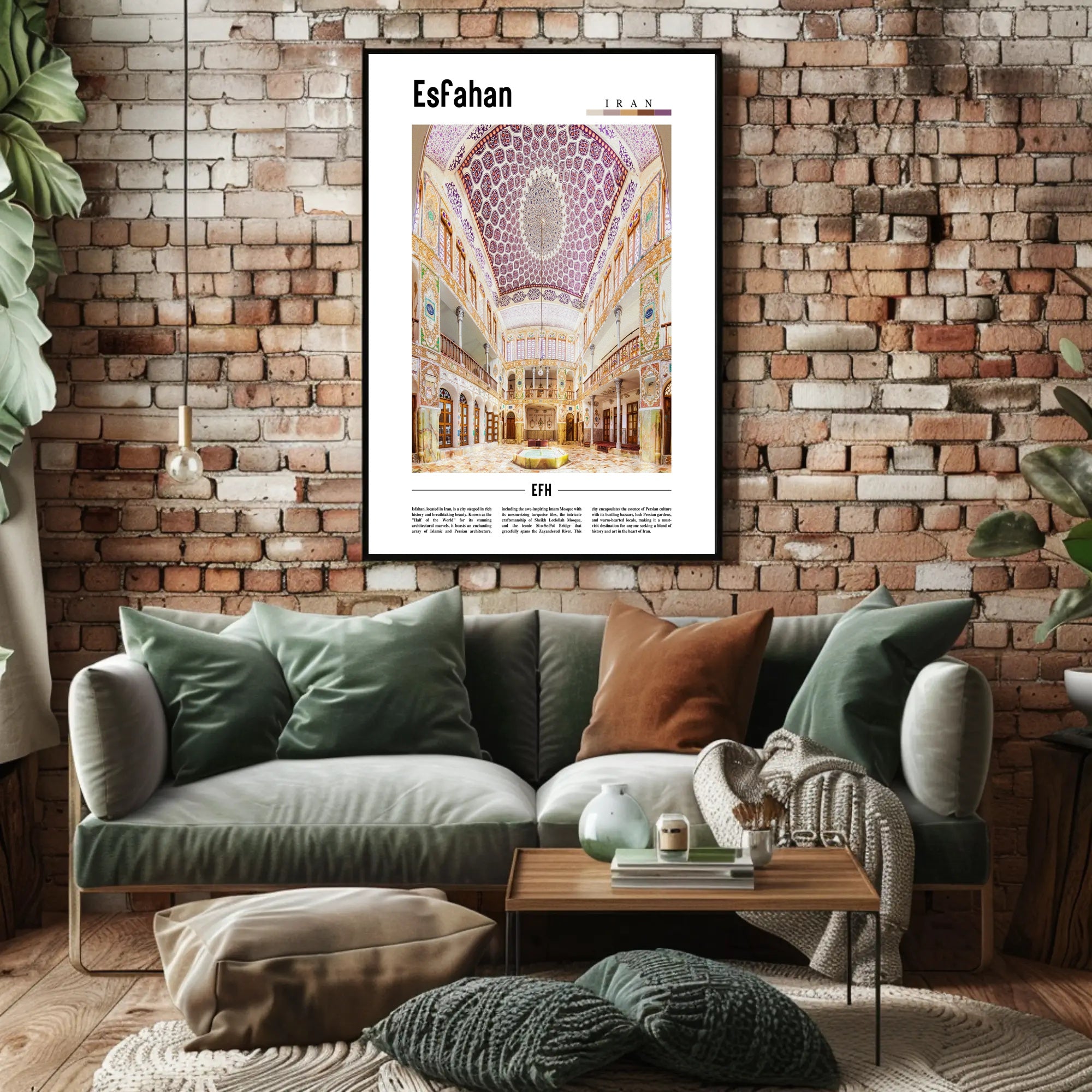 Esfahan Persian Architecture Wonders Cultural or Heritage Poster PosterGoat