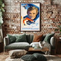 Jean-Claude Killy Fly The Friendly Poster