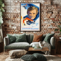 Jean-Claude Killy Fly The Friendly Poster