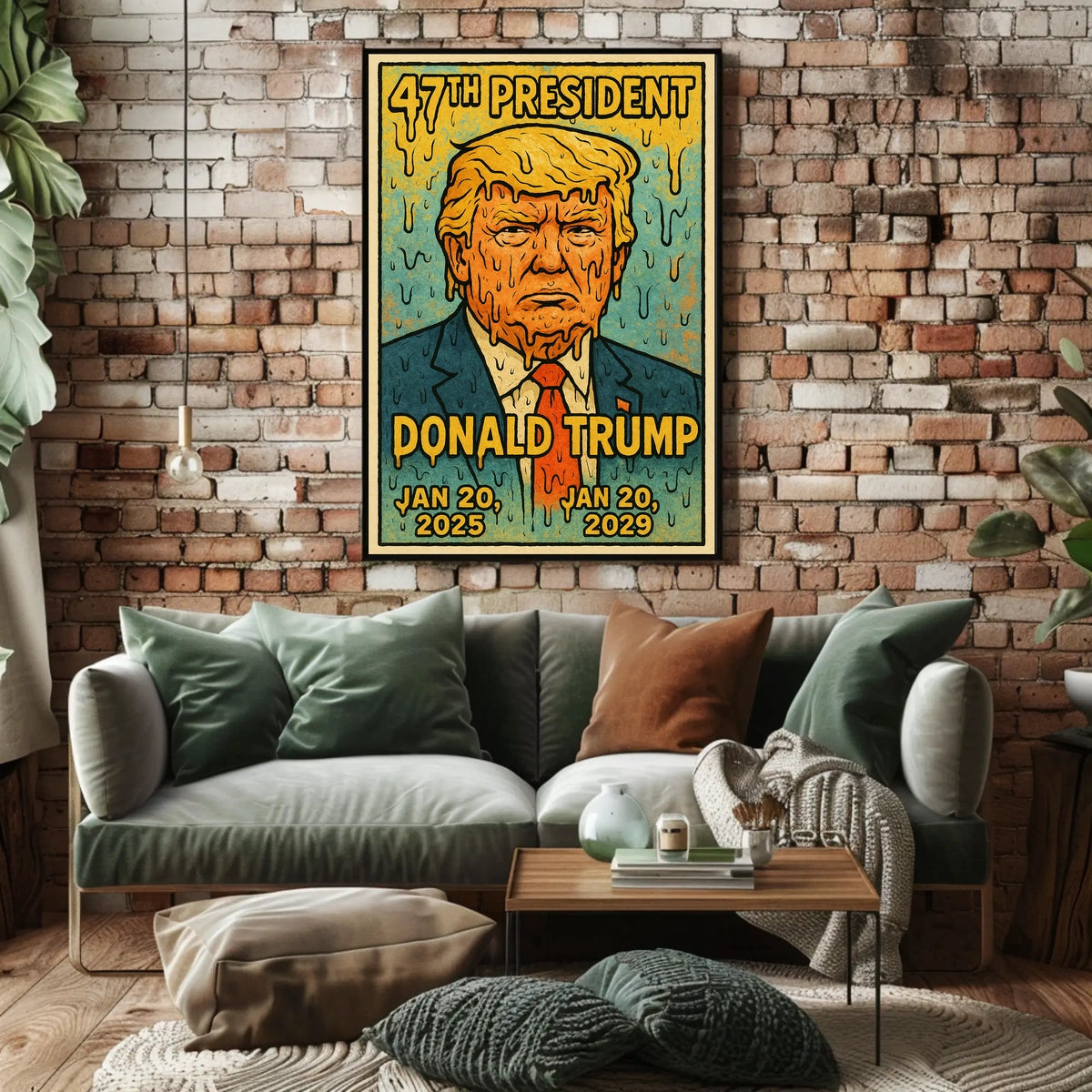 Trump Fluid Transition Patriotic Expressionism Poster