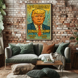 Trump Fluid Transition Patriotic Expressionism Poster