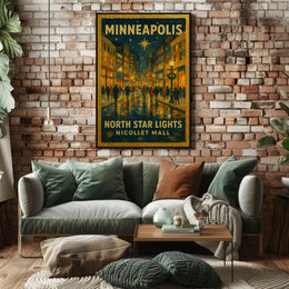 Minneapolis North Star Lights Poster