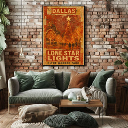 Dallas Lone Star Lights Poster