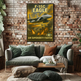F-15C Eagle Air Superiority Fighter Poster PosterGoat