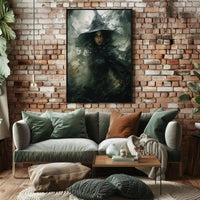 Enigmatic Witch In The Shadows Poster