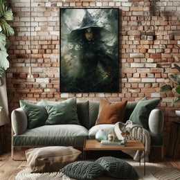 Enigmatic Witch In The Shadows Poster