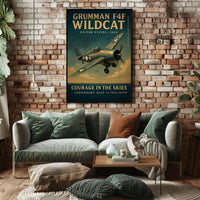 Grumman F4F Wildcat Tribute WWII Poster