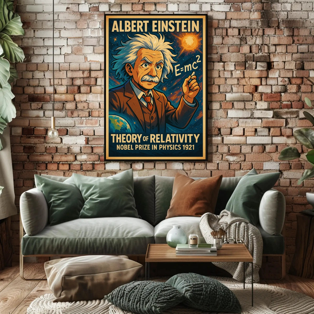 Einstein Relativity Curious Science Poster