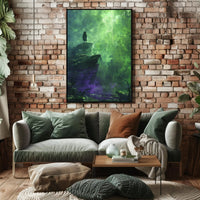 Mystical Adventurer on Enigmatic Forest Edge Fantasy or Mythology Poster PosterGoat