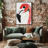 Flamingo Poster Vibrant Portrait Modern Tropical Wall Art