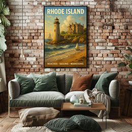Rhode Island Coastal Charm Poster