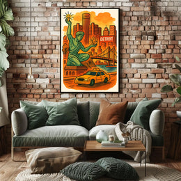 Spirit of Detroit Art Poster