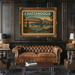 Chattanooga Scenic South Travel Poster Print