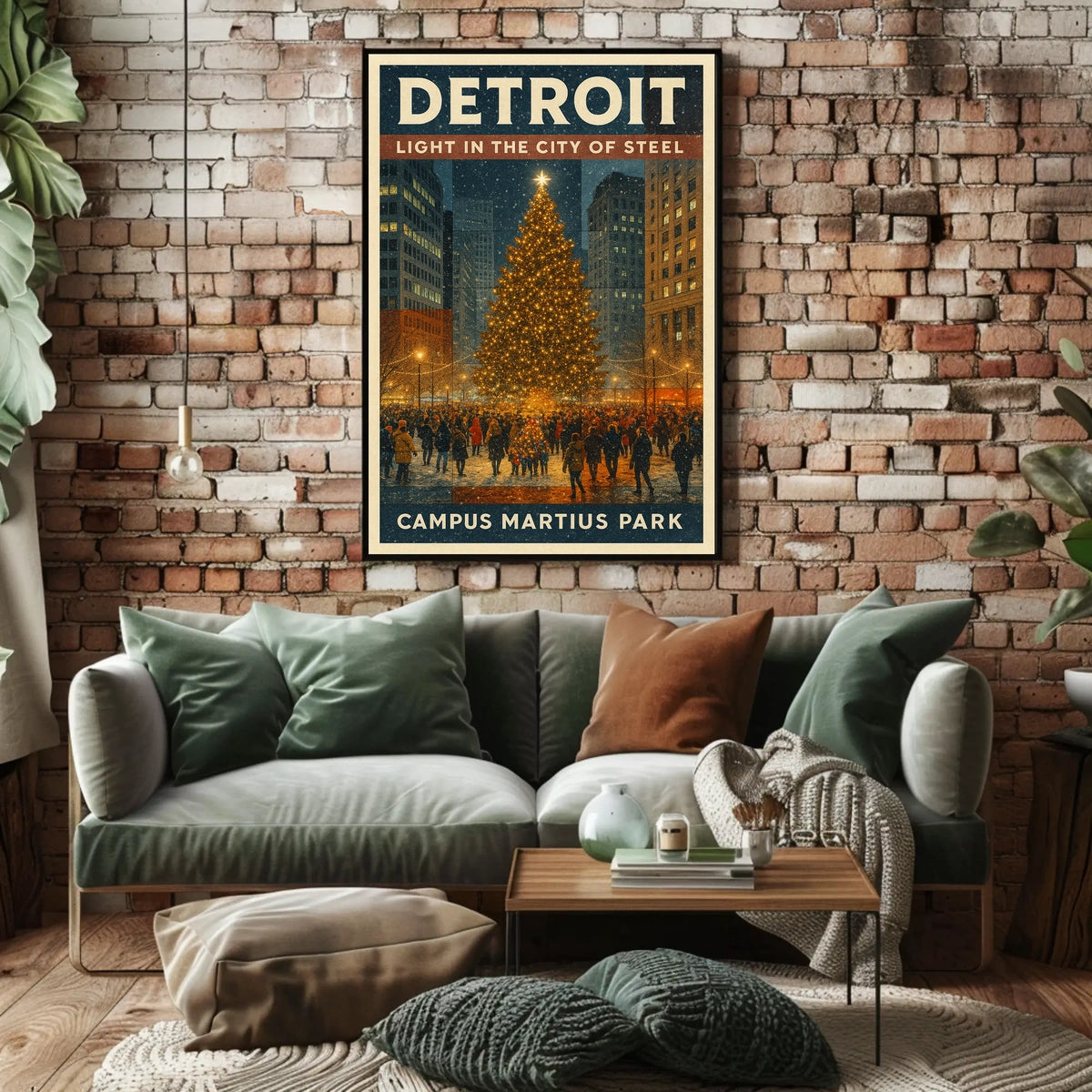 Detroit Light In The City Of Steel Poster