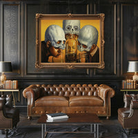 Surreal Identity Art with Skulls and Jars - Artistic Poster