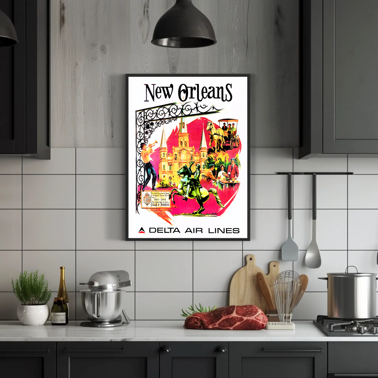 New Orleans Air Lines Travel Poster