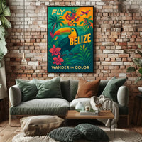 Vibrant Belize Travel Adventure Poster - Travel Poster PosterGoat