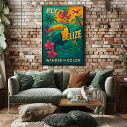 Vibrant Belize Travel Adventure Poster - Travel Poster PosterGoat