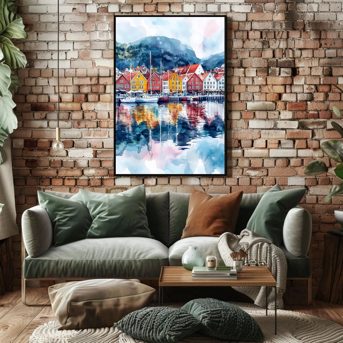 Norway Bergen Bryggen Waterfront Poster