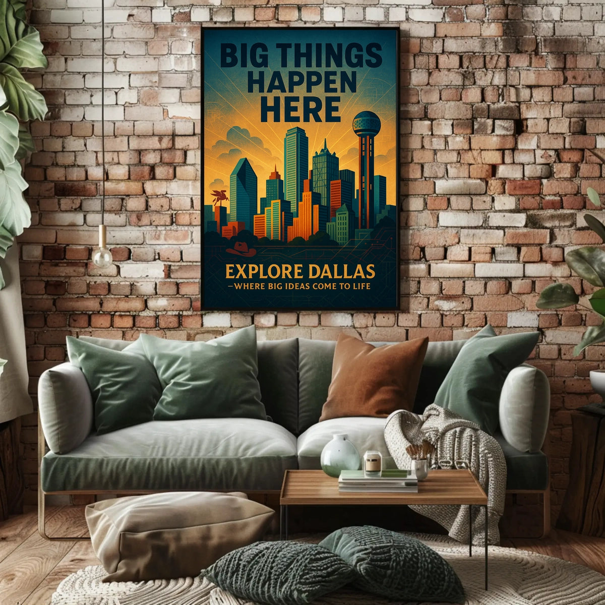 Explore Dallas Big Things Happen Here Poster
