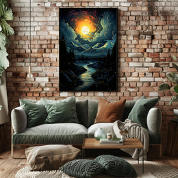 Celestial Nightscape Poster