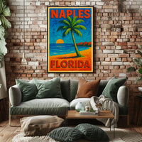 Naples Florida Tropical Paradise Poster Wall Art 18x24