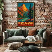Kings Canyon Vintage Adventure Nature Lovers Poster