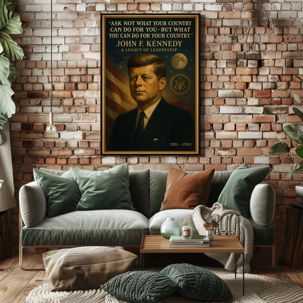 Patriotic Vintage Poster of American Historical Leader