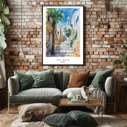 Tel Aviv Streetscape Poster PosterGoat