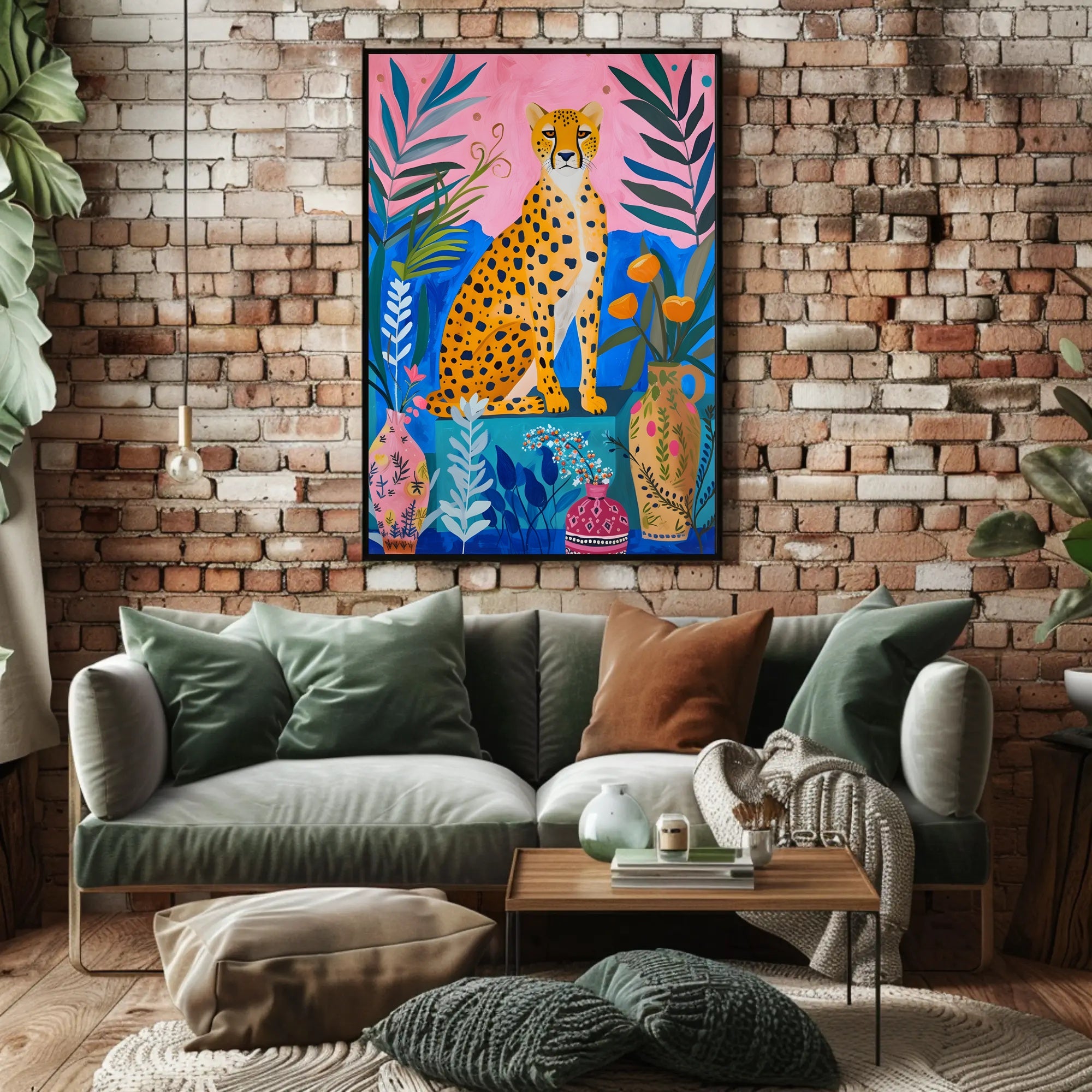 Cheetah Jungle Exotic Wildlife Art Poster - Animal Poster PosterGoat