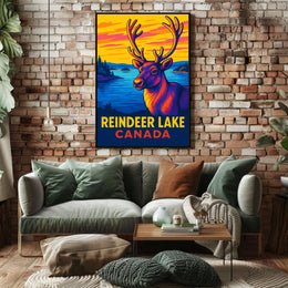 Reindeer Lake Canada Poster