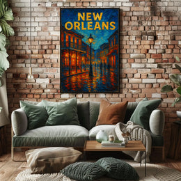 New Orleans Nightscape Poster