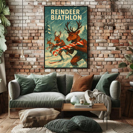 Reindeer Biathlon Poster