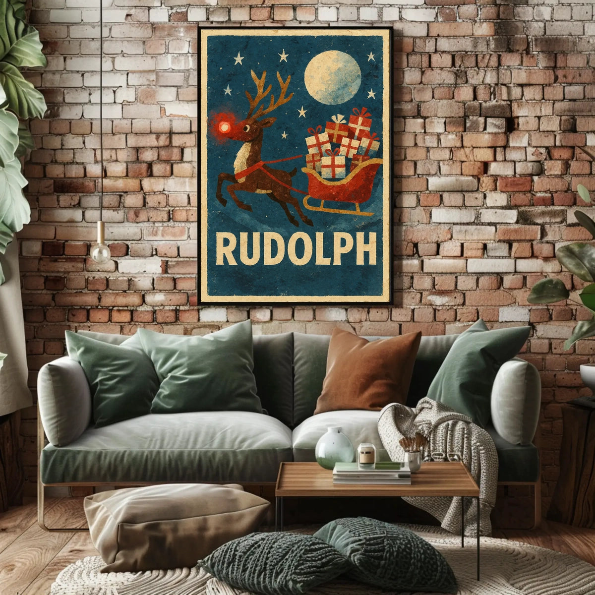 Rudolph Reindeer Poster