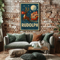 Rudolph Reindeer Poster