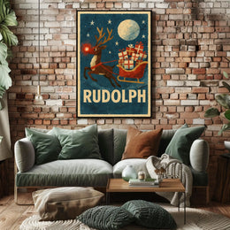 Rudolph Reindeer Poster