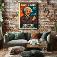 Einstein Relativity Educational Science Poster