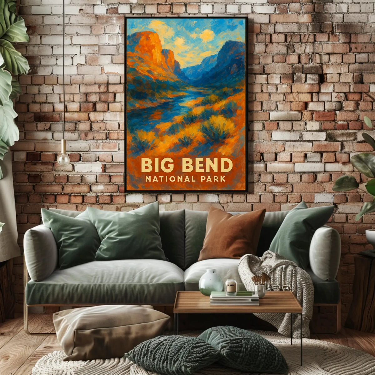 Big Bend National Park Poster Southwest Landscape Wall Art