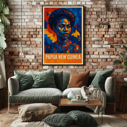 Papua New Guinea Cultural Mosaic Poster