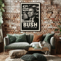 George W. Bush 43rd President of the United States Digital Montaje Poster