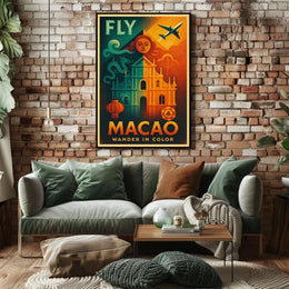 Travel to Macao Vibrant Exploration Travel Poster PosterGoat