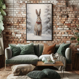 Winter Wonderland Hare Poster
