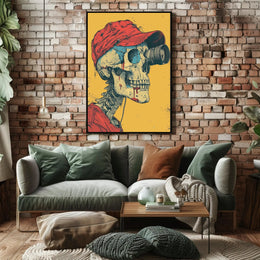 Skull with Lens Poster for Unique Wall Art Decor PosterGoat