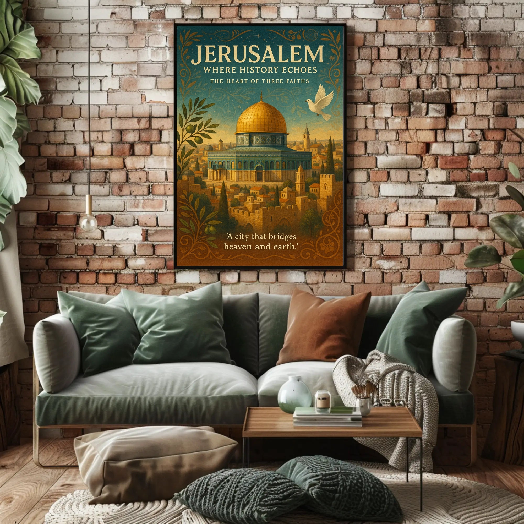 Jerusalem Vintage Travel Poster Wall Art