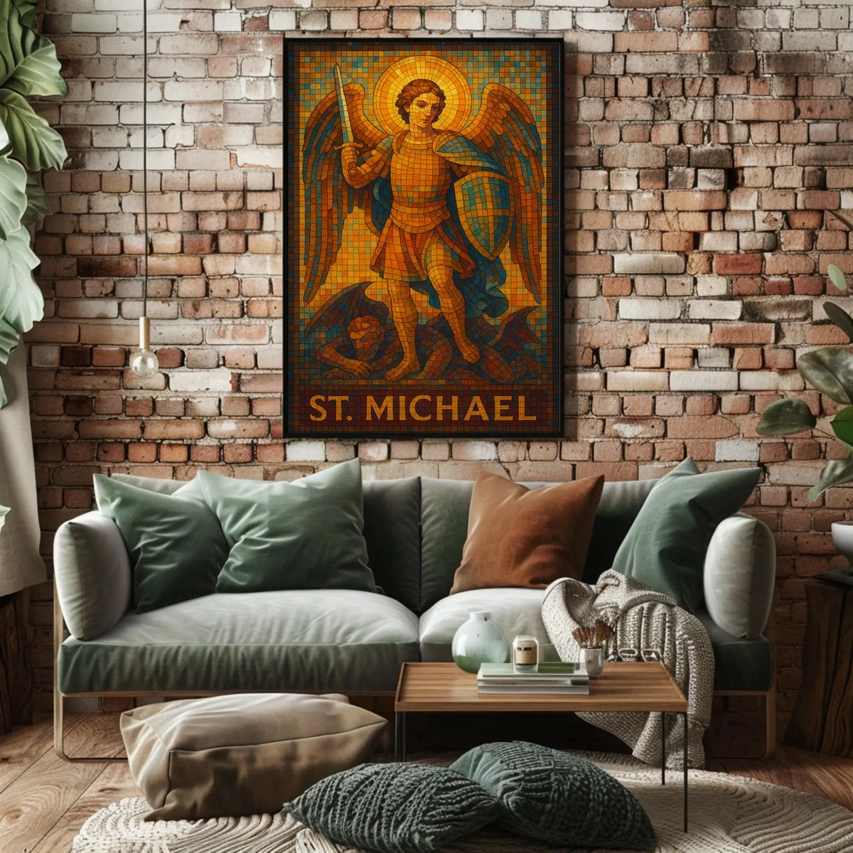 St. Michael In Stained Glass Poster