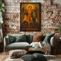 St. Michael In Stained Glass Poster