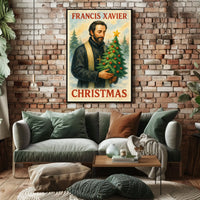 Francis Xavier's Festive Scene with Evergreen Trees - Historical or Presidential Poster