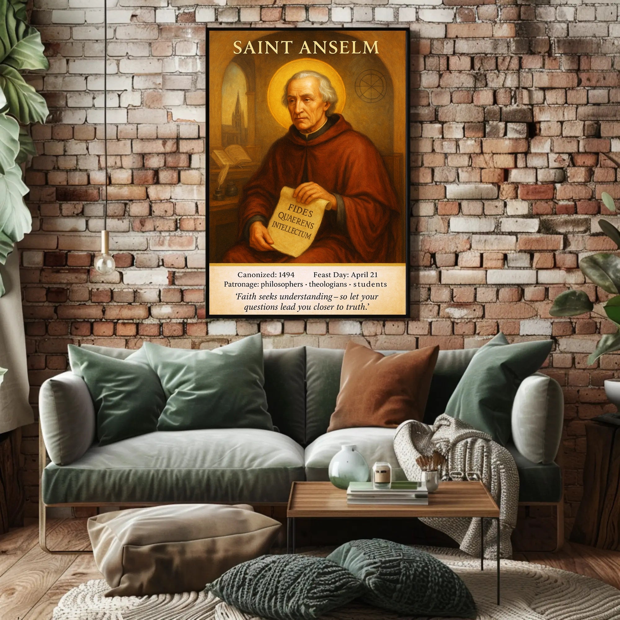 Saint Anselm Patron of Philosophers and Theologians Poster PosterGoat