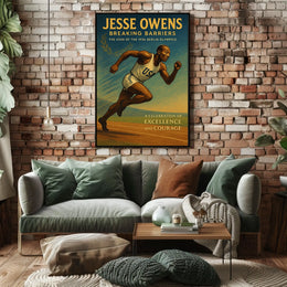 Breaking Barriers: Vintage Olympic Athlete Poster