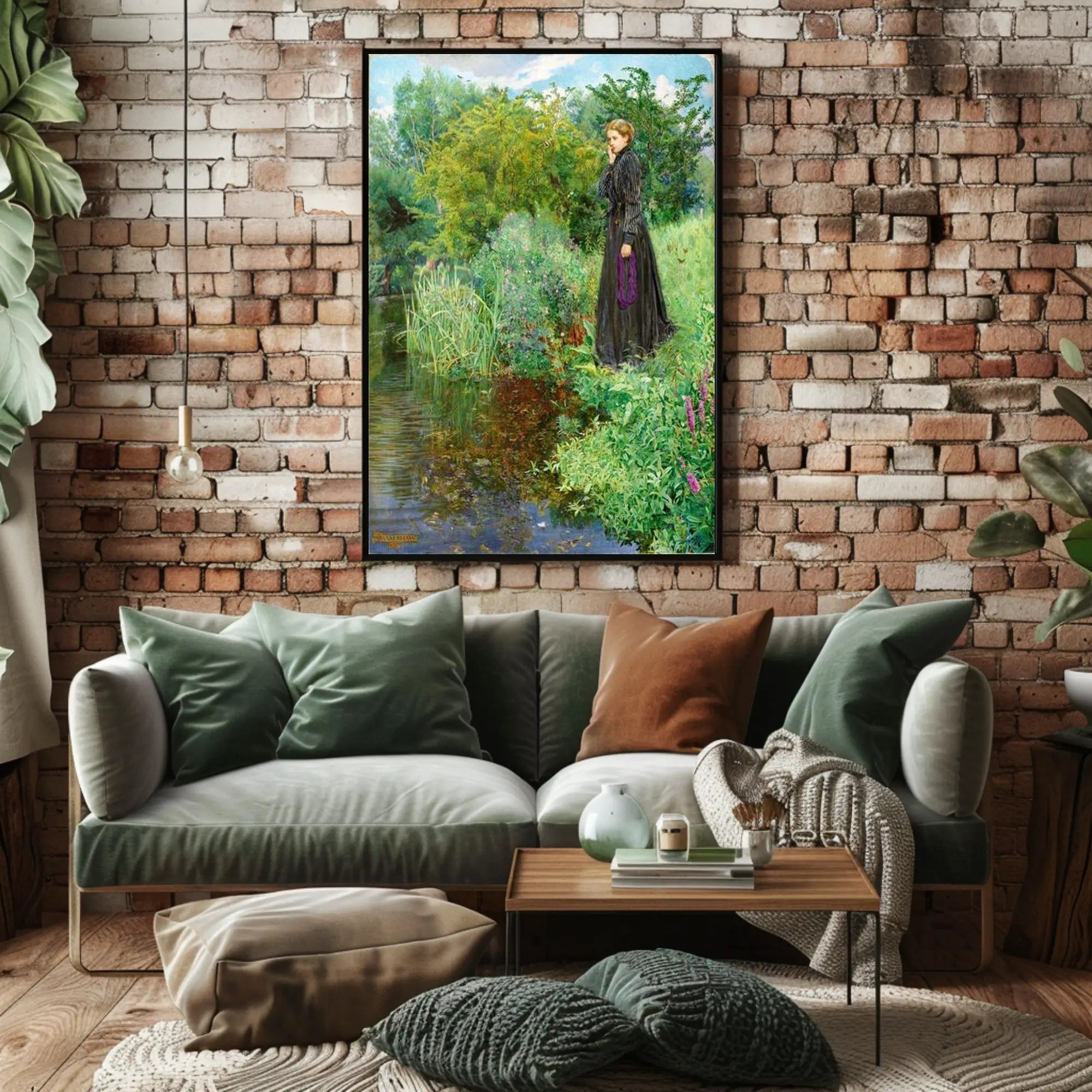 Contemplation by the Water's Edge Poster